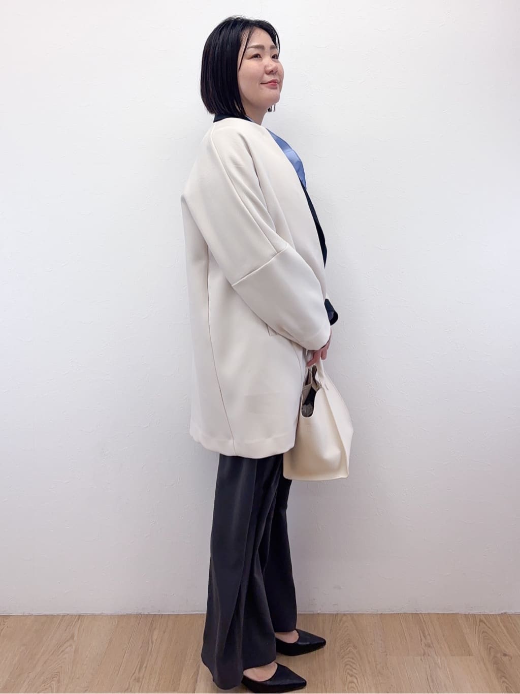 Takeさんの「OPAQUE.CLIP｜フォルムスリーブミドルコート【洗濯機OK】」を使ったコーディネート