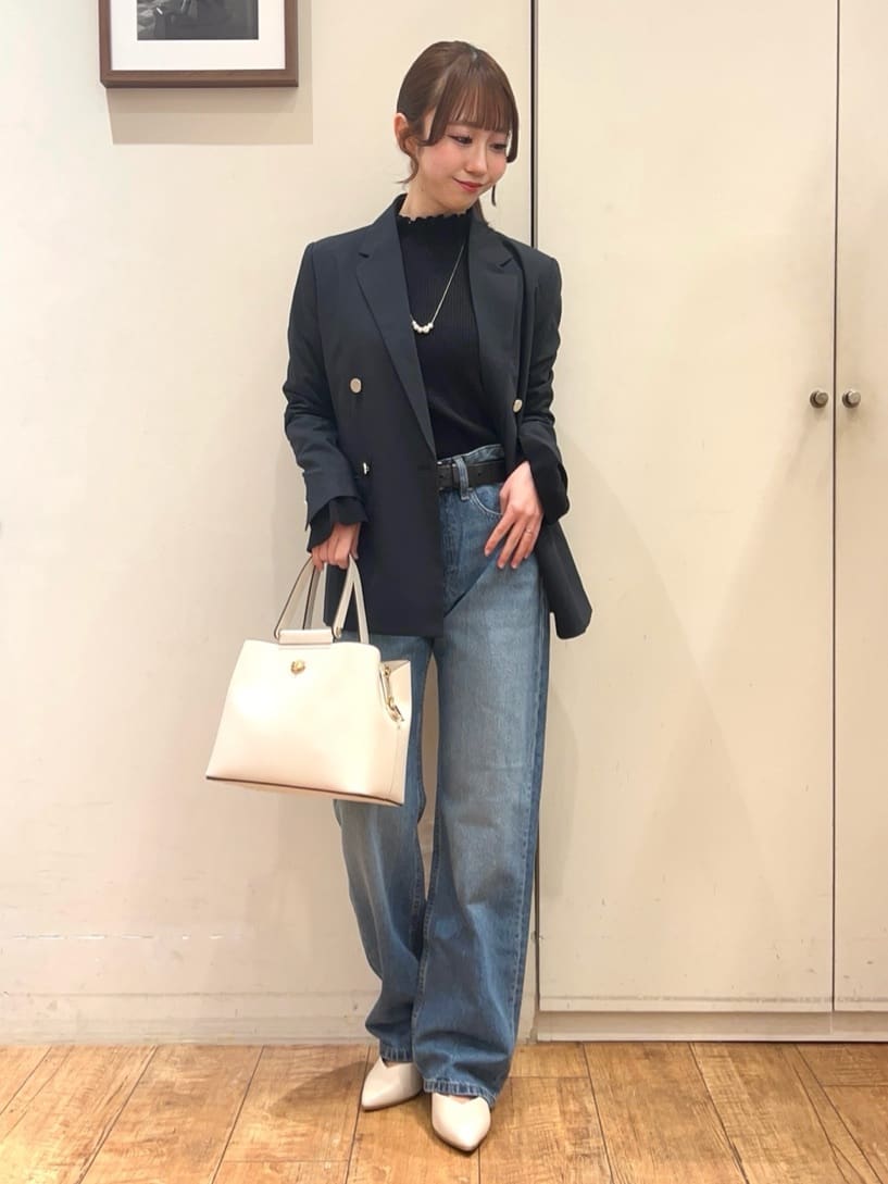AIRIさんの「SHOO･LA･RUE｜【セットアップ可/S-LL/洗濯機可】マニッシュに決まる ダブルブレストジャケット」を使ったコーディネート