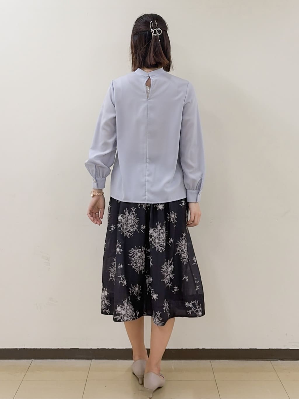 yurinaさんの「index｜アシンメトリーボウタイブラウス【洗濯機OK／イージーアイロン／防シワ】《XS～LL》」を使ったコーディネート