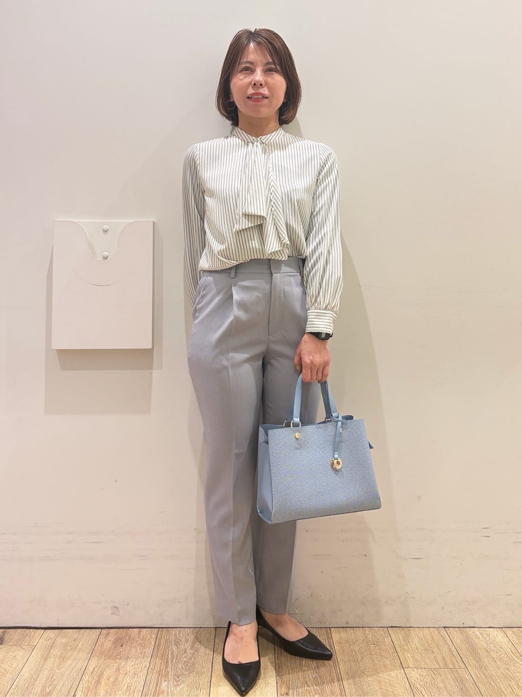 YUKOさんの「index｜ストレッチテーパードパンツ／セットアップ可【洗濯機OK／吸水速乾】」を使ったコーディネート