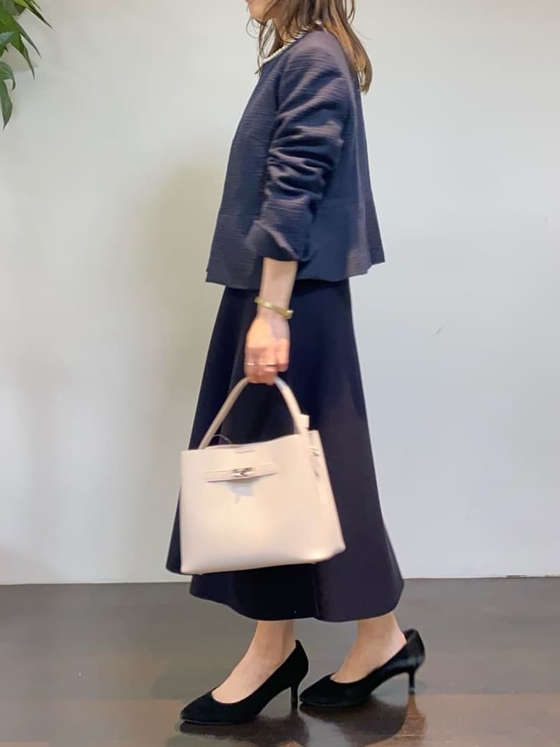 tomoさんの「UNTITLED｜【洗える/ストレッチ性/フォーマル】ニットワンピース」を使ったコーディネート