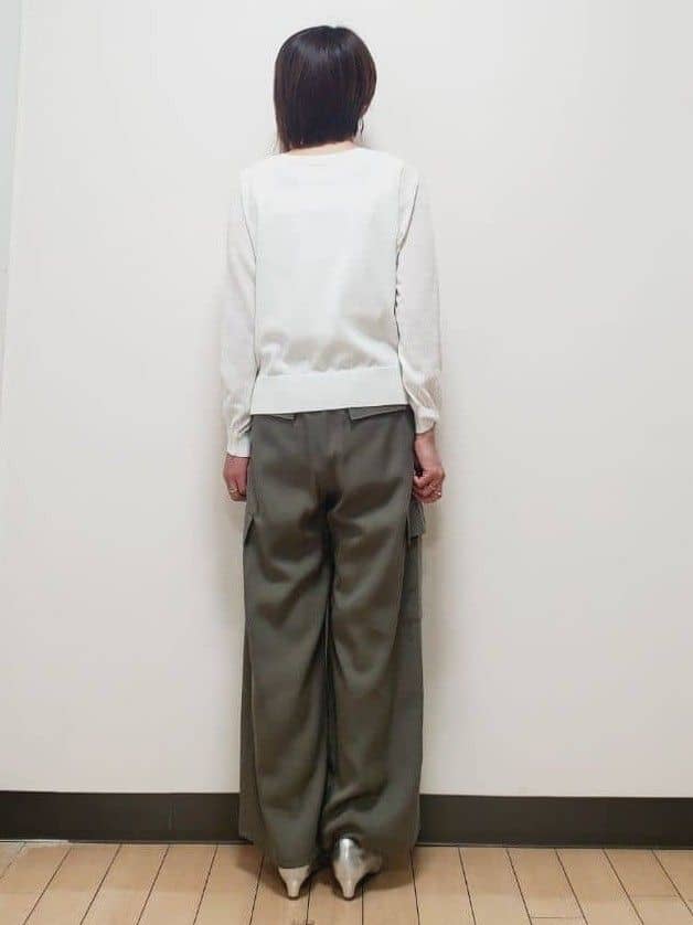 yuuさんの「Reflect｜透かしスリーブデザインハイゲージニット」を使ったコーディネート