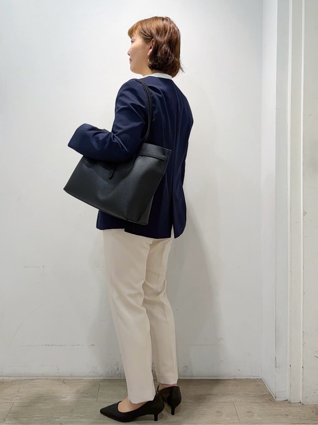 sumicaさんの「OPAQUE.CLIP｜《通勤／セットアップ対応》 Vネックジャケット／ダブルクロス【洗濯機OK】」を使ったコーディネート