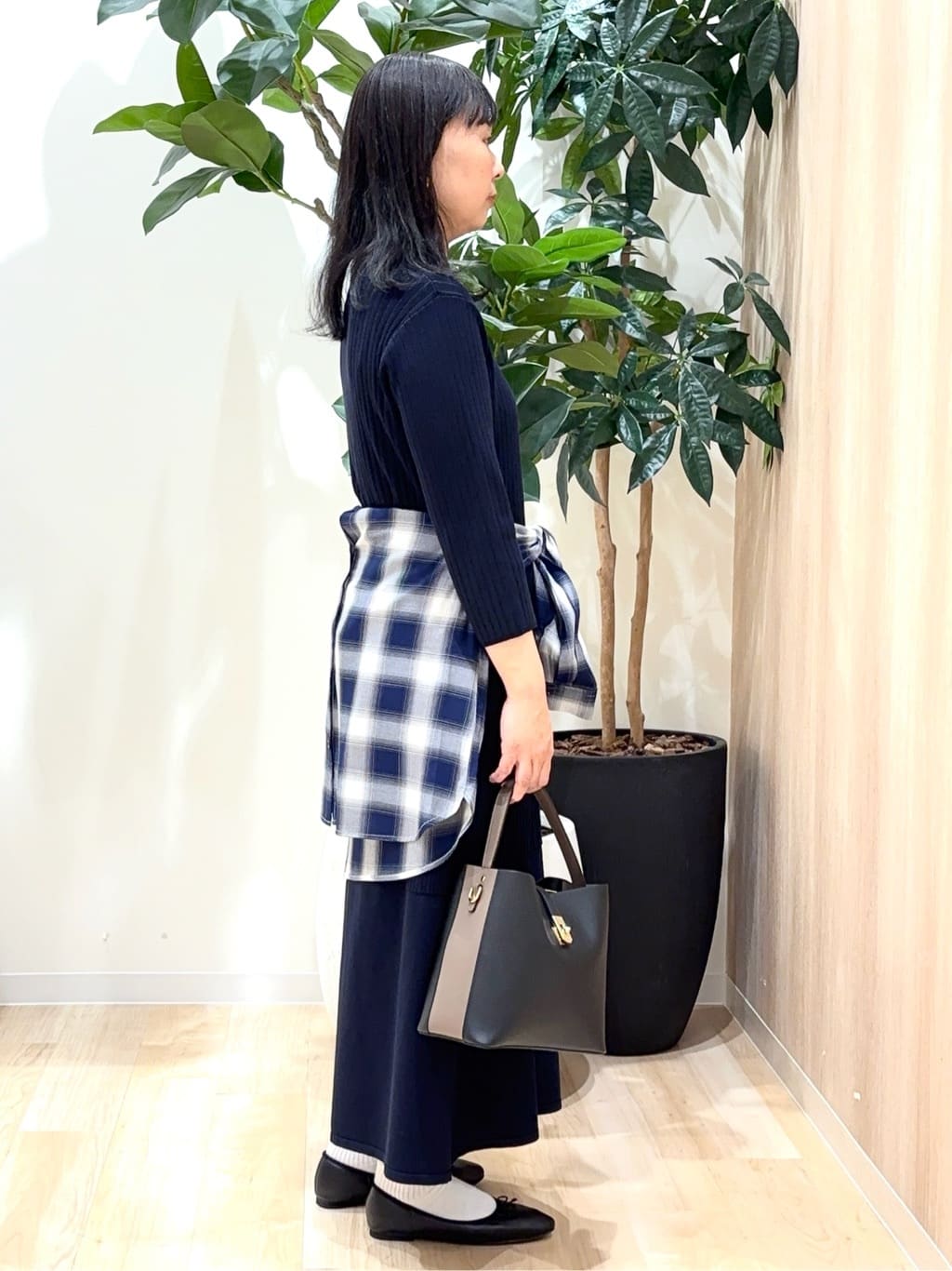 miraiさんの「grove｜高評価！【洗える】大人の上品ポロニットワンピース」を使ったコーディネート
