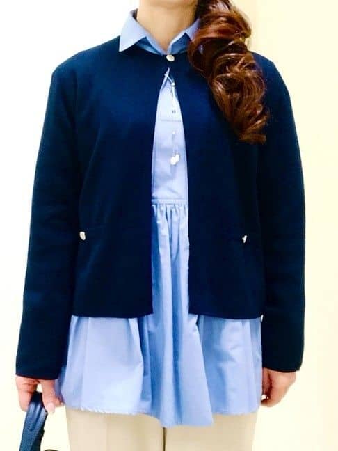 花さんの「Reflect｜【レイヤードにおすすめ◎】ペプラムデザインシャツ」を使ったコーディネート