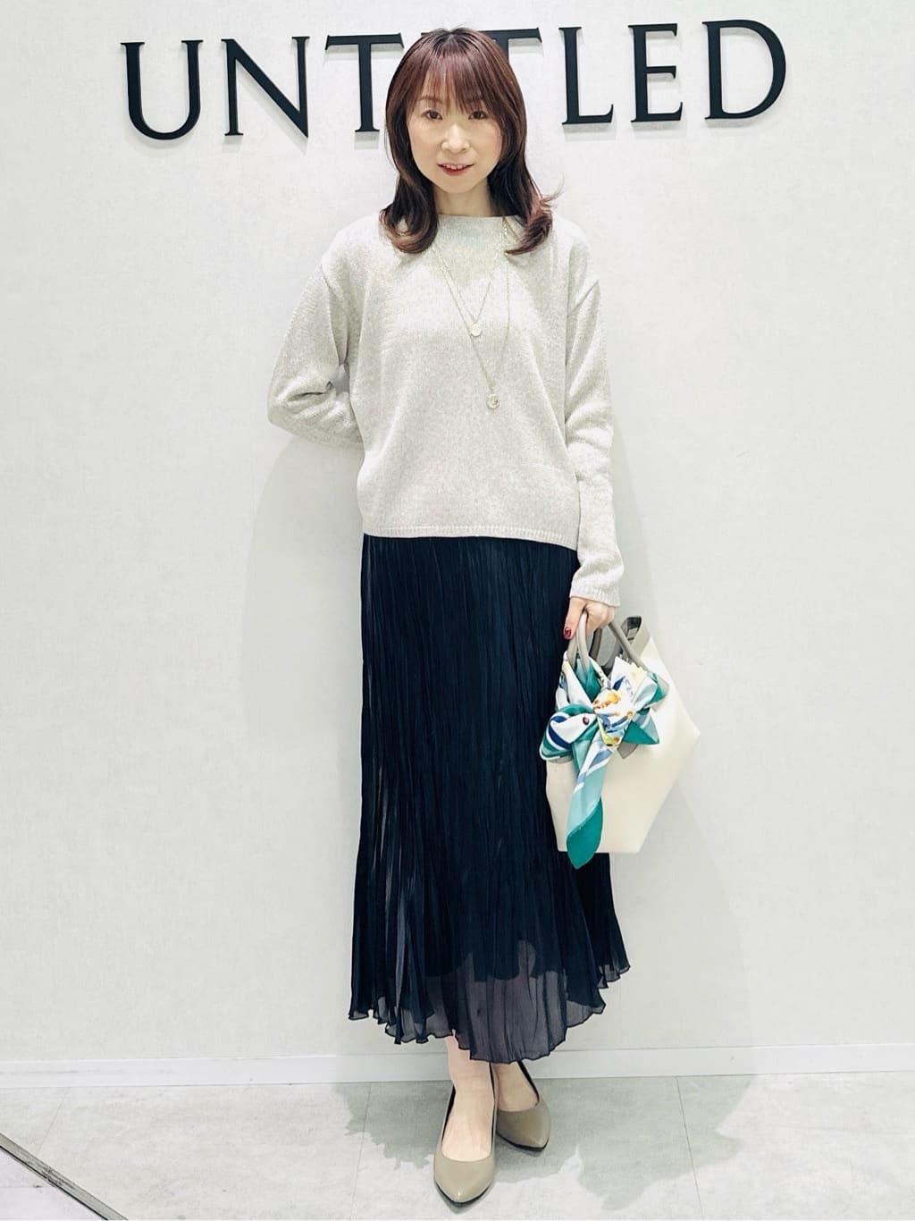 Miwaさんの「UNTITLED｜◆【洗える/光沢感】ファンシーヤーンニット」を使ったコーディネート