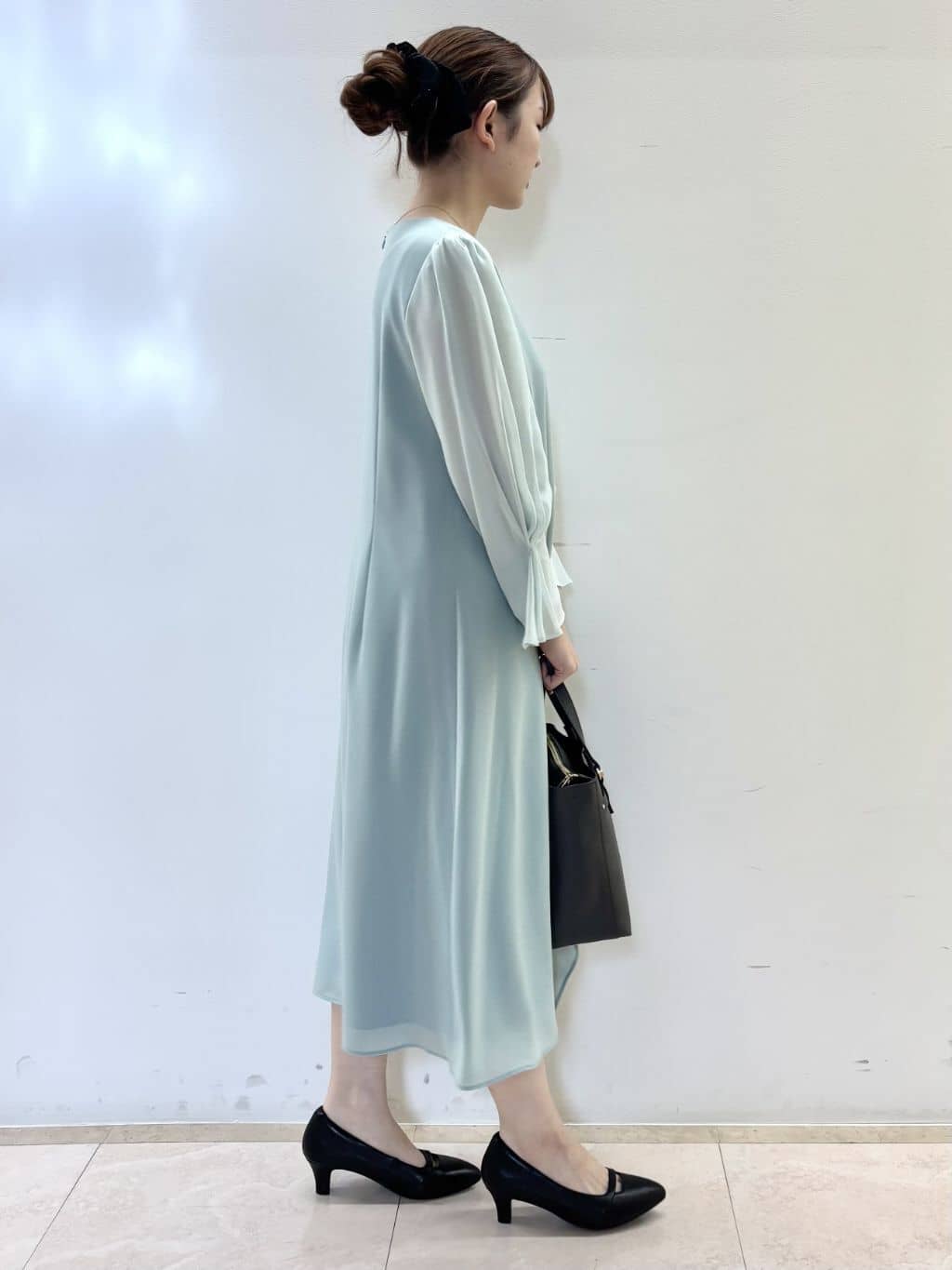 Satoさんの「Reflect｜【SS-4Lサイズ／付属リボン】スリーブデザインジョーゼットワンピース」を使ったコーディネート