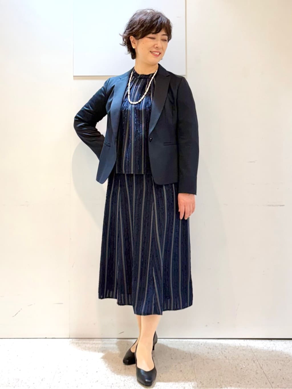 ヤスコさんの「Reflect｜【SS-4Lサイズ／UVカット／接触冷感】匠ジャケット／ベーシックテーラード」を使ったコーディネート