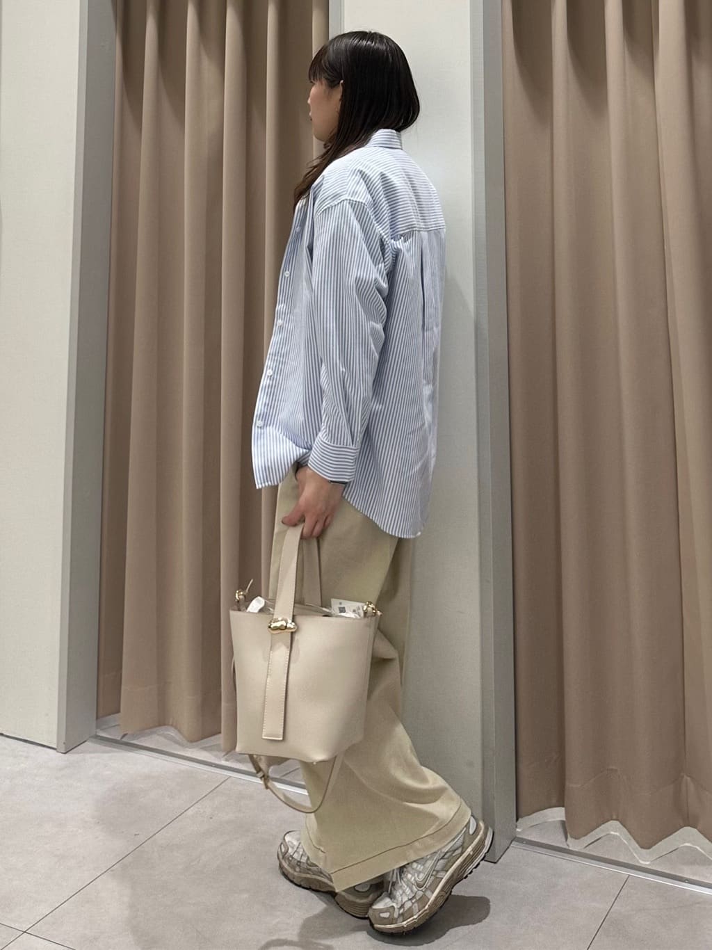 cottonさんの「THE SHOP TK｜【POLO BCS 別注】ストライプOXシャツ」を使ったコーディネート