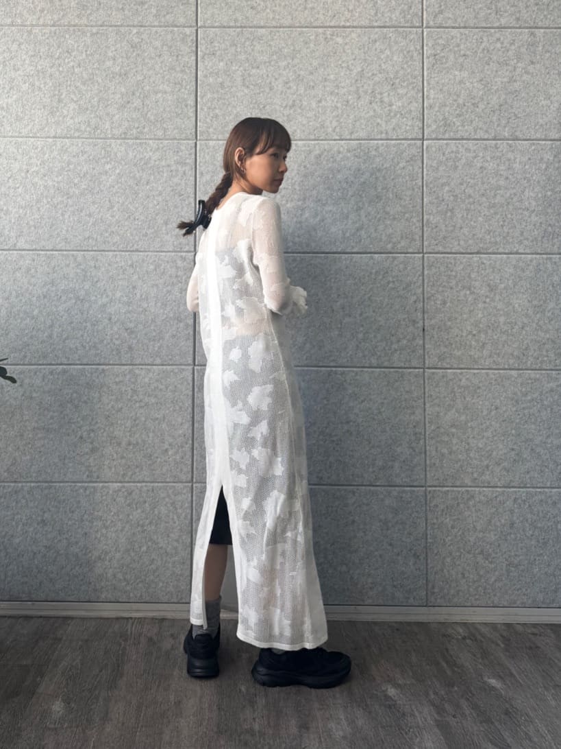 designer yukaさんの「CODE A｜flower mesh dress」を使ったコーディネート