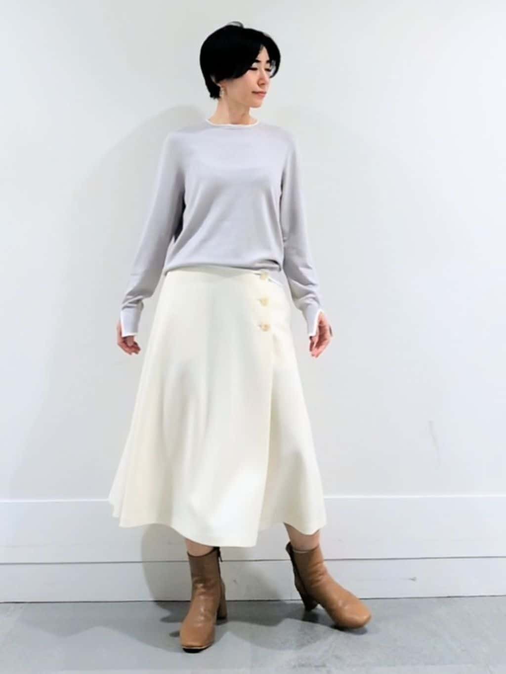 ミズタさんの「UNTITLED｜【アンサンブル可/洗える】ウォームスパンニット」を使ったコーディネート