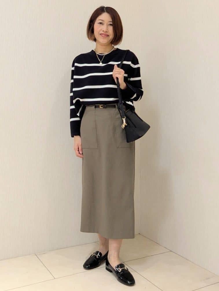 u-macoさんの「UNTITLED｜◆【ゆったり/洗える】クロップドニットプルオーバー」を使ったコーディネート