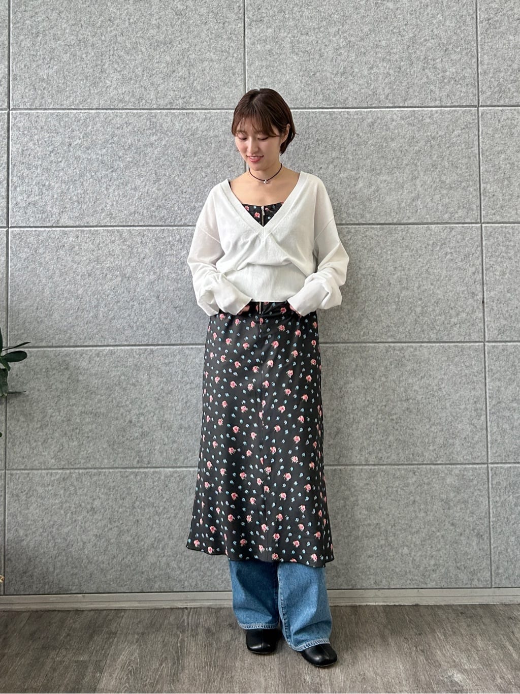 harunaさんの「CODE A｜flower cami dress」を使ったコーディネート