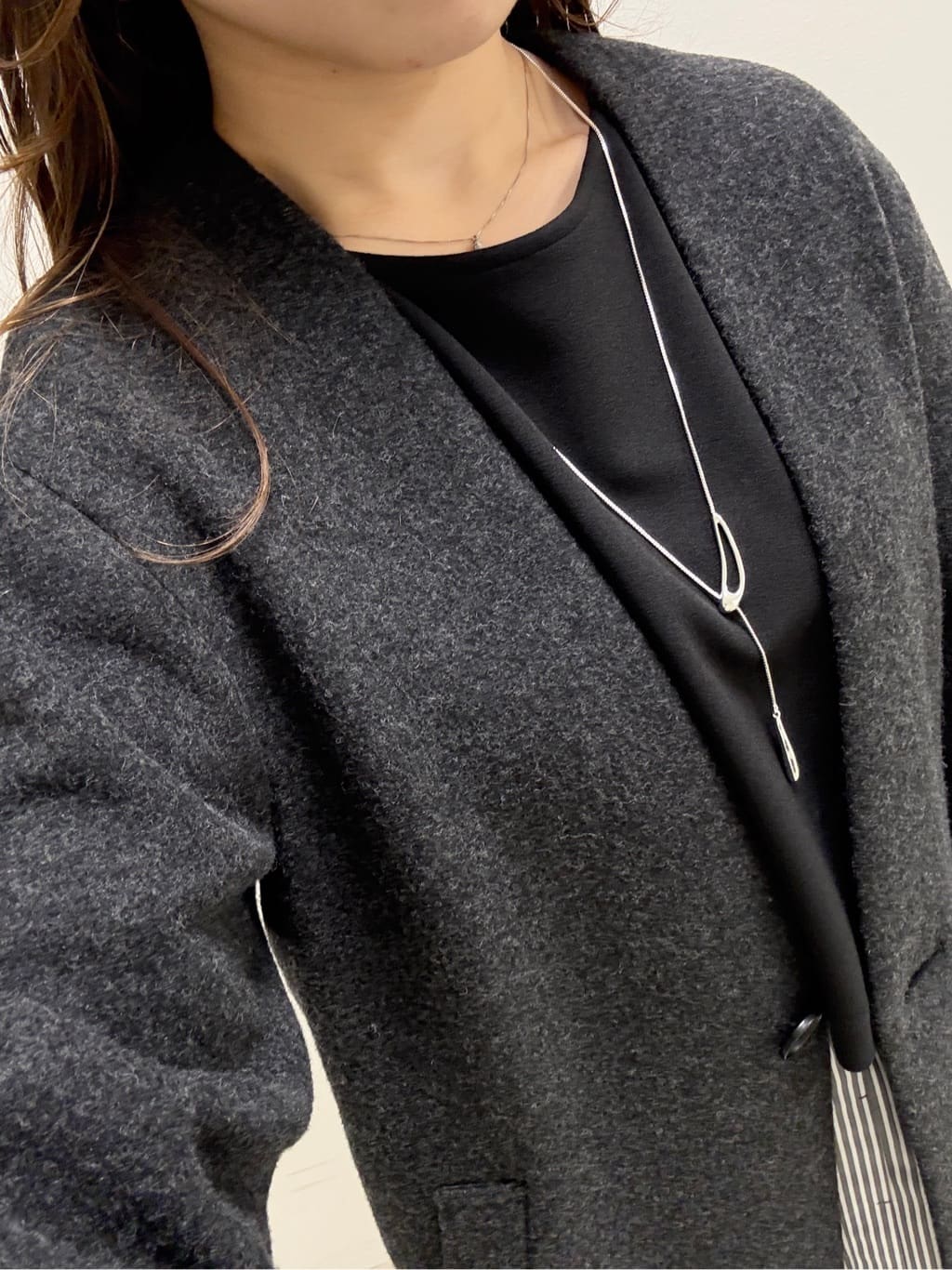 kahoさんの「INDIVI｜【軽量／ウール混】ライトフォルム ロングコート」を使ったコーディネート