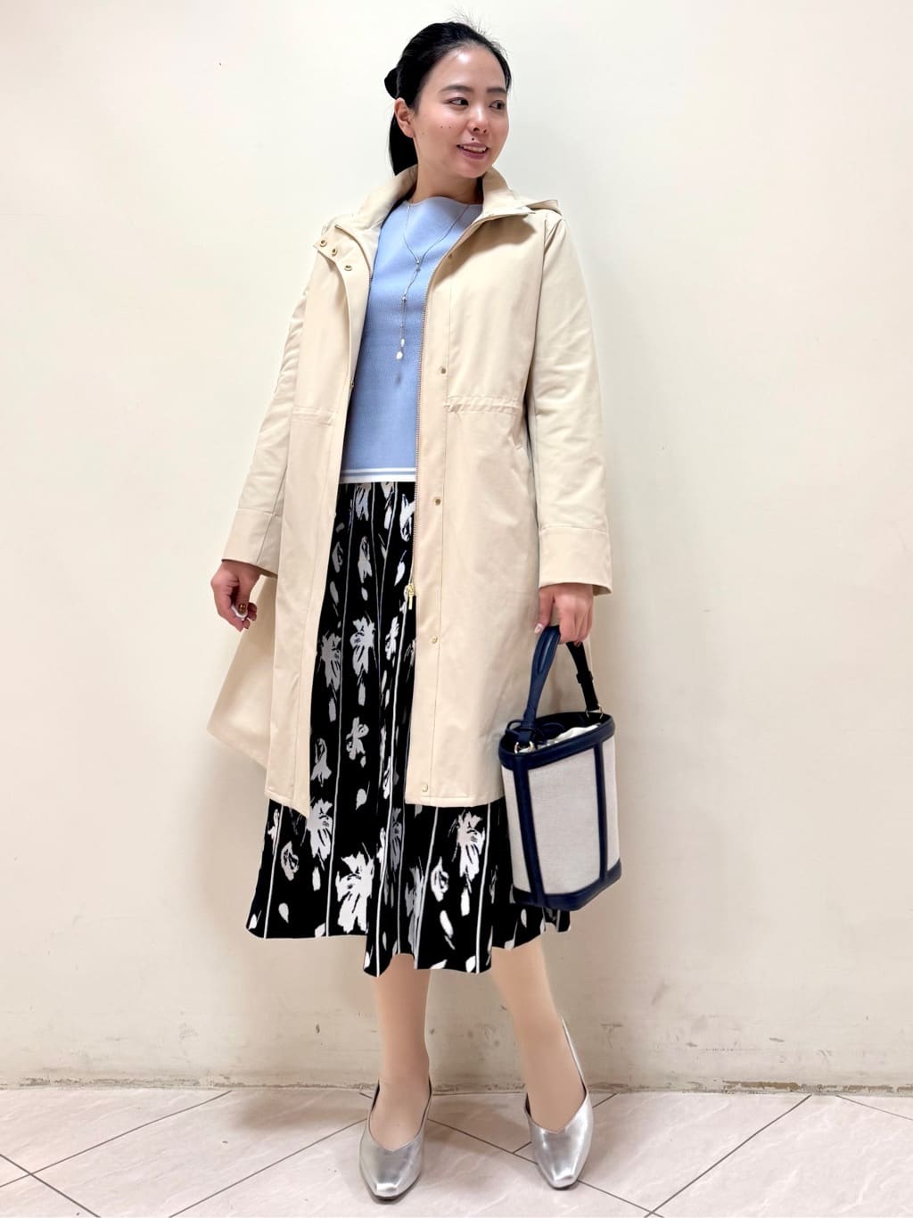 rincoさんの「Reflect｜【中綿ライナー付き】ライナー付きフーデッドロングコート」を使ったコーディネート