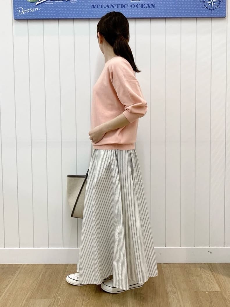yoshiさんの「Dessin｜【洗える】後ろボタンニットプルオーバー七分袖」を使ったコーディネート