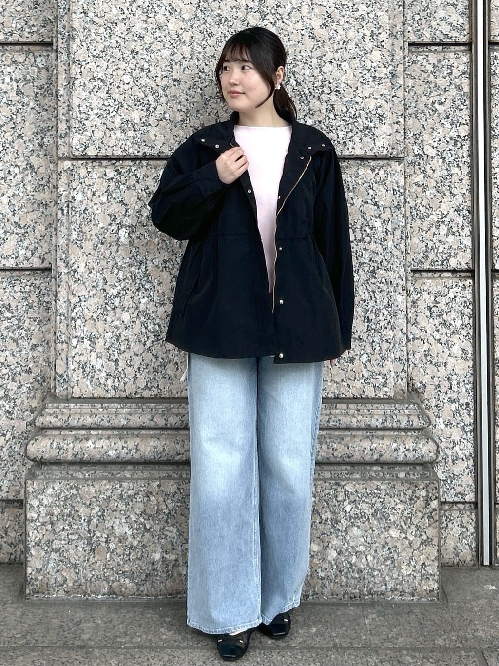 sayaさんの「OPAQUE.CLIP｜撥水スタンドZIPブルゾン【洗濯機OK／UVケア／花粉対応】」を使ったコーディネート