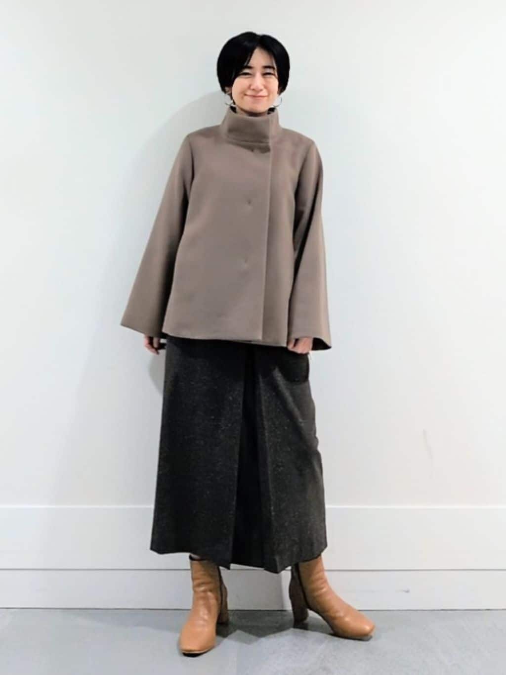 ミズタさんの「UNTITLED｜【8色展開/洗える】ウールカシミヤ ハイネックニット」を使ったコーディネート