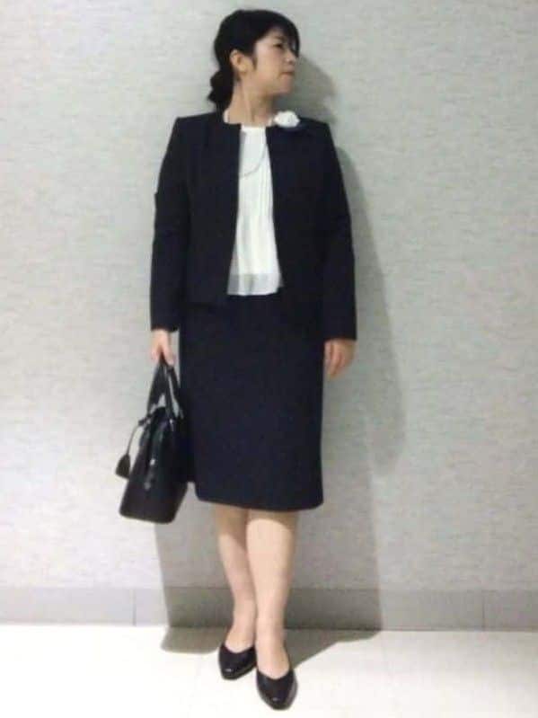 sakoさんの「Reflect｜【SS-4Lサイズ／フォーマル／セットアップ可】ツイードジャケット」を使ったコーディネート