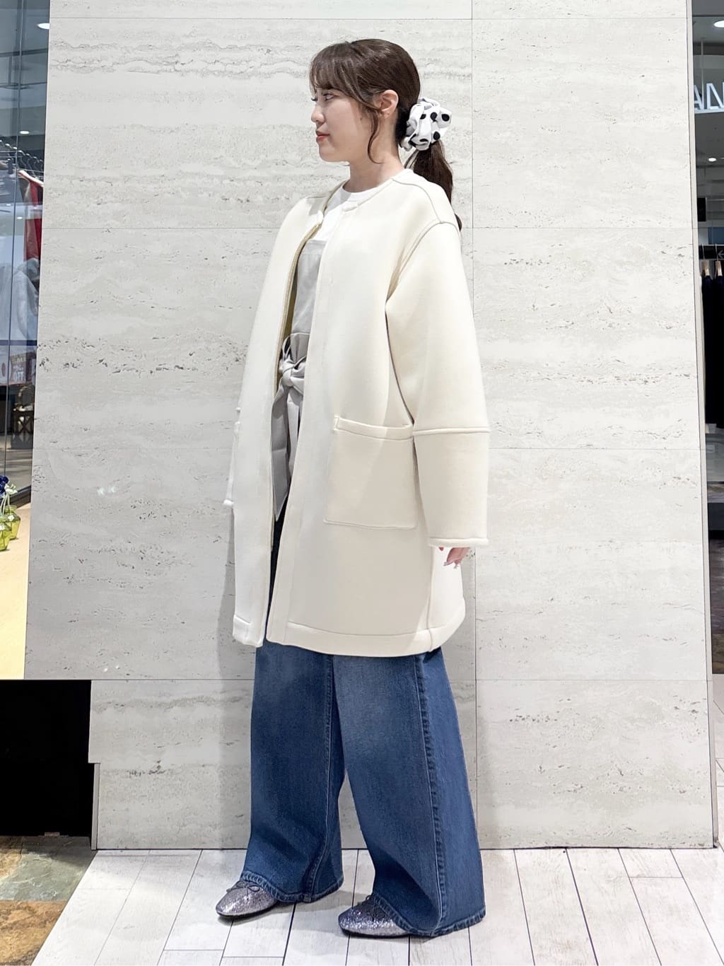 かほさんの「OPAQUE.CLIP｜2WAYダイヤキルトチェーンショルダー」を使ったコーディネート