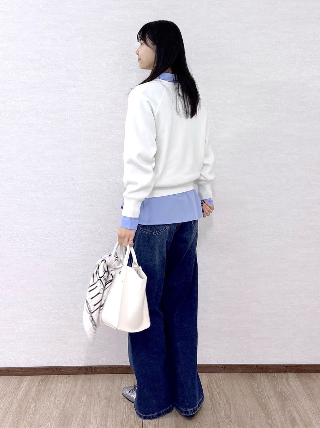 sachikoさんの「OPAQUE.CLIP｜スウェットライクニット【洗濯機OK】」を使ったコーディネート