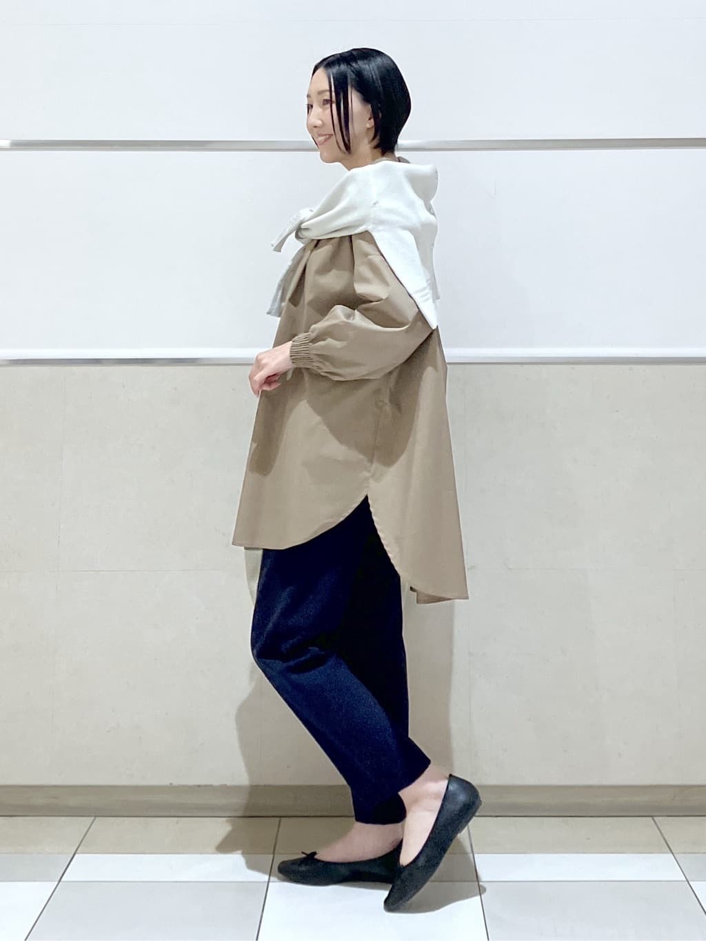 eriko さんの「Dessin｜【洗える】コットンブレンドVネックカーディガン」を使ったコーディネート