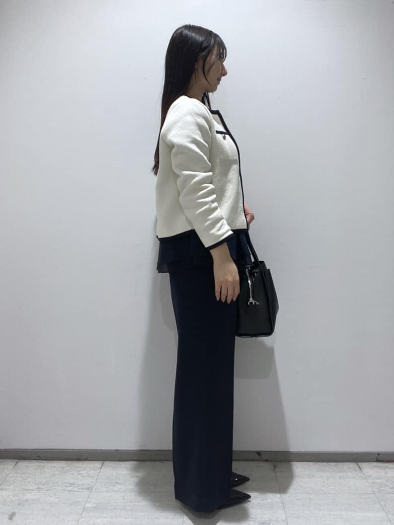 meiさんの「INDIVI｜【軽量】ブークレジャケット ニットカーディガン」を使ったコーディネート