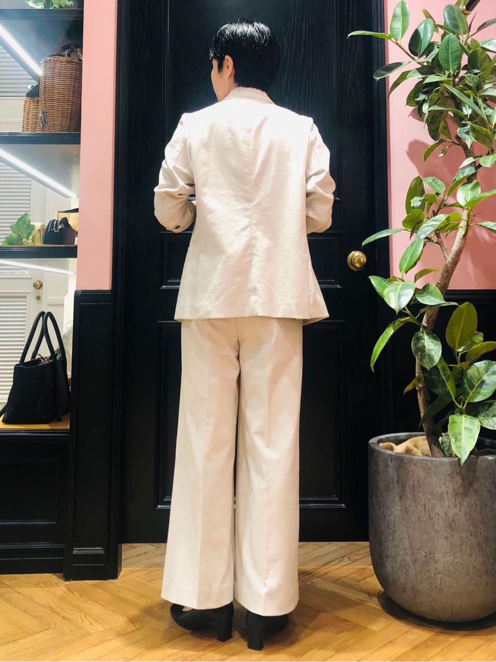 OGATAさんの「DRESSTERIOR｜【セットアップ可/吸水速乾/ウォッシャブル】リネンブレンドオックスダブルジャケット」を使ったコーディネート
