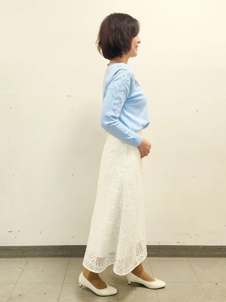 mayumayuさんの「Reflect｜レースデザインスリーブカーディガン」を使ったコーディネート