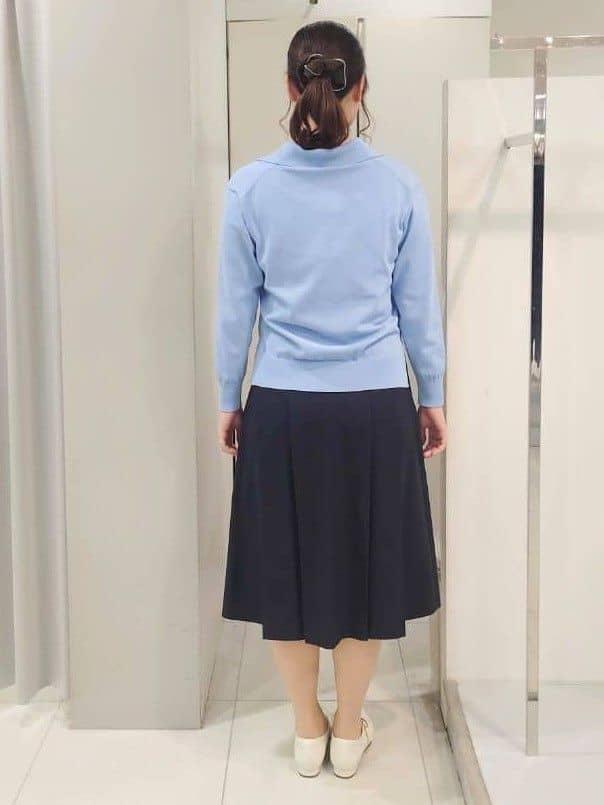 AZUSAさんの「Reflect｜スキッパーネックニットプルオーバー」を使ったコーディネート