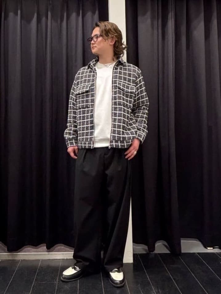 こーちゃんさんの「THE SHOP TK｜【カジュアルに上品さをプラス】変わり織ツイードブルゾン　洗濯機OK」を使ったコーディネート
