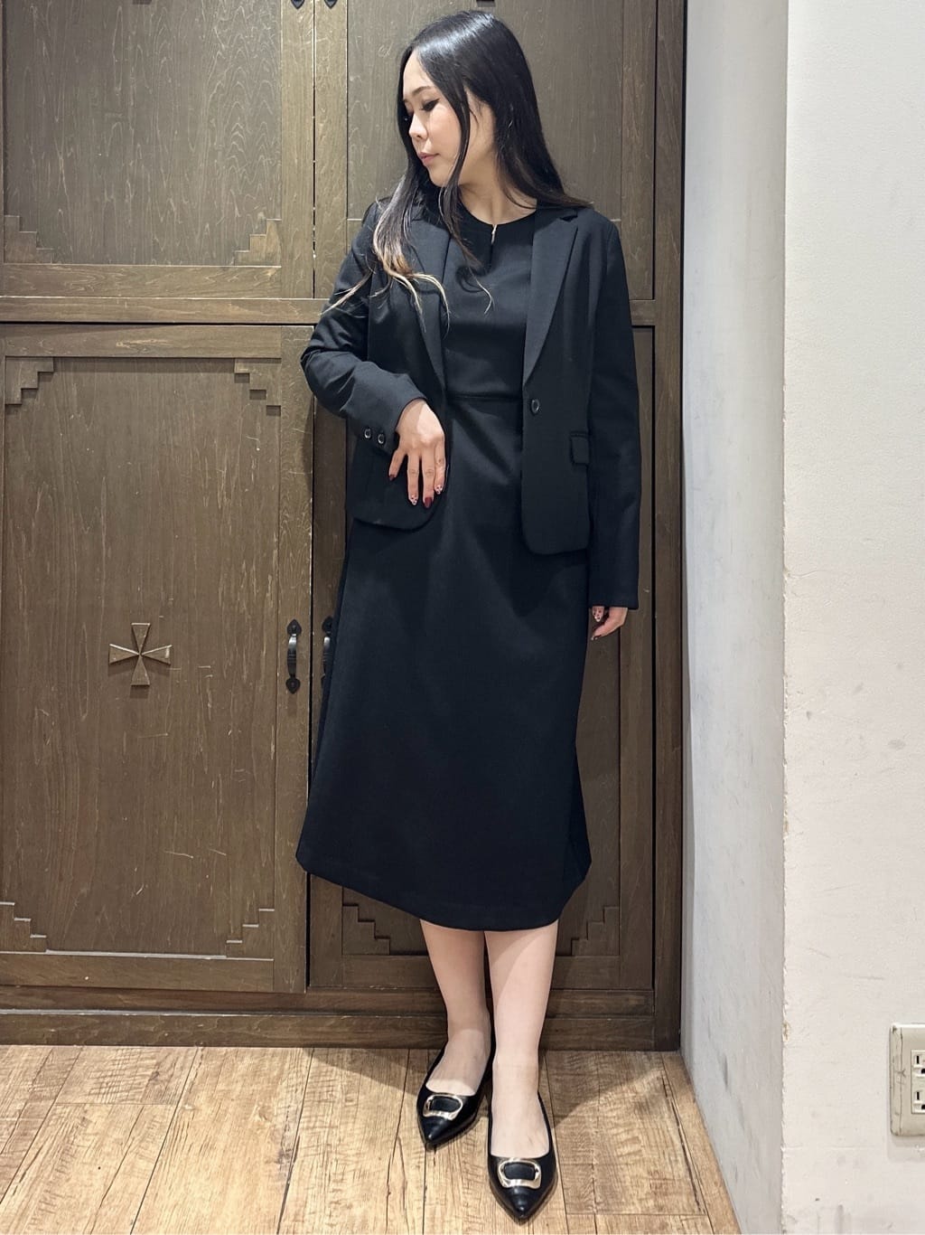 kanaさんの「index｜《5色展開／XS-LLサイズ》ストレッチテーラードジャケット／セットアップ対応【イージーアイロン】」を使ったコーディネート