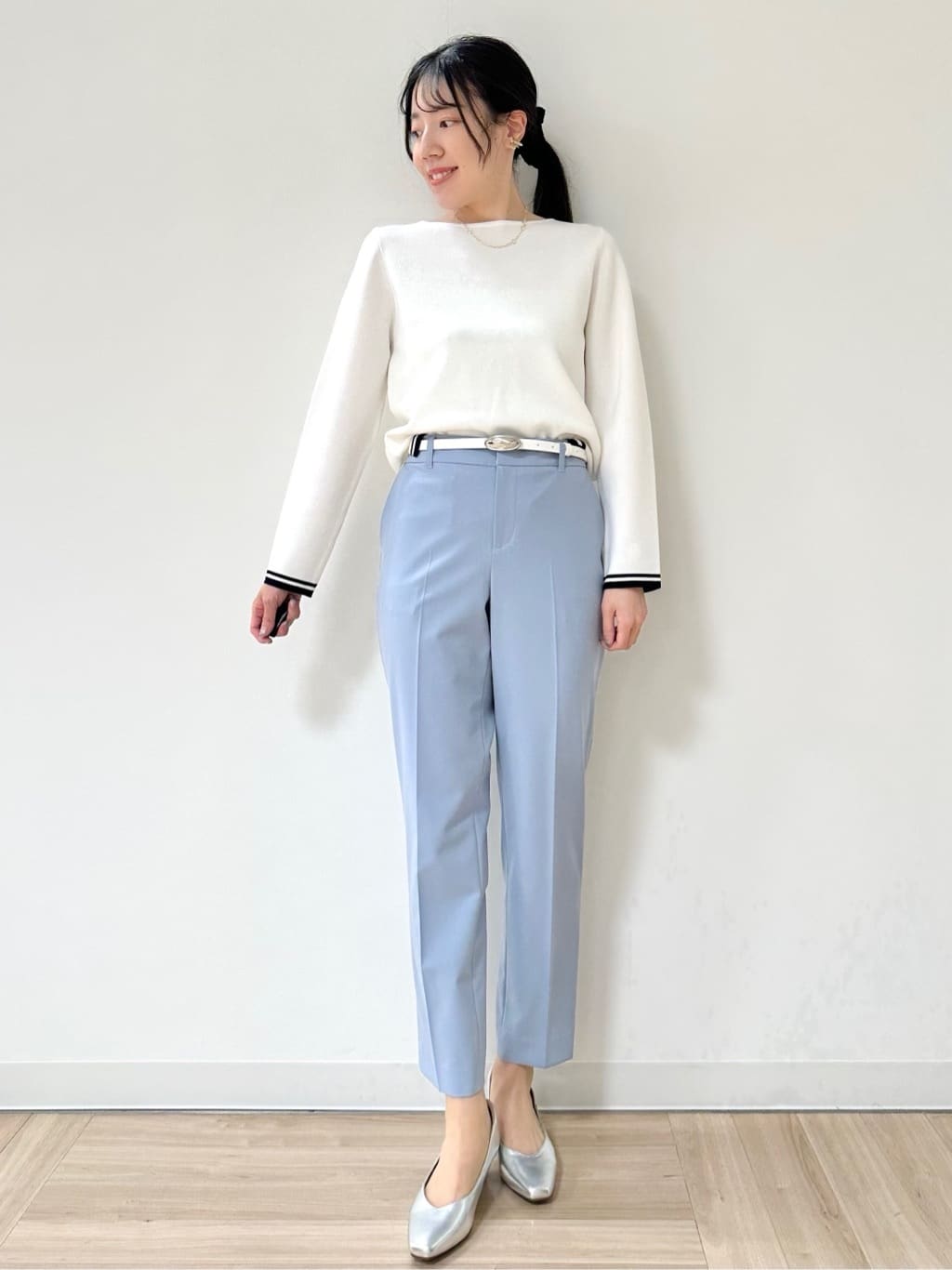 Momoさんの「Reflect｜【私のパンツ】ベーシックテーパードパンツ」を使ったコーディネート
