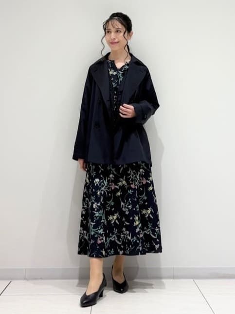 kayoさんの「INDIVI｜【撥水／UVケア／2WAY】超軽量ライナー付ライトトレンチコート」を使ったコーディネート