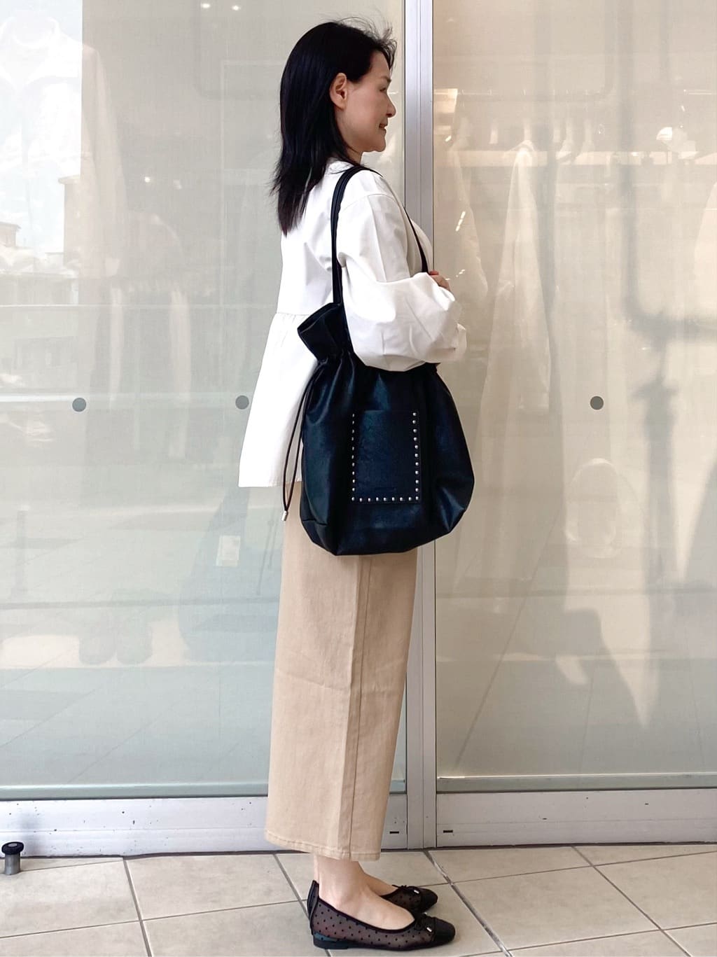 Jeanさんの「OPAQUE.CLIP｜撥水ノーカラーペプラムブルゾン【洗濯機OK／抗ピル】」を使ったコーディネート