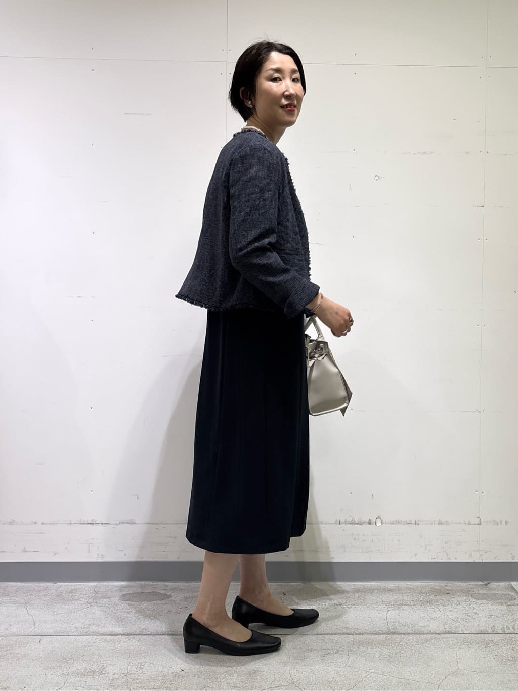 yuriさんの「INDIVI｜【上品光沢／SETUP可能】スタイルUPワンピース」を使ったコーディネート