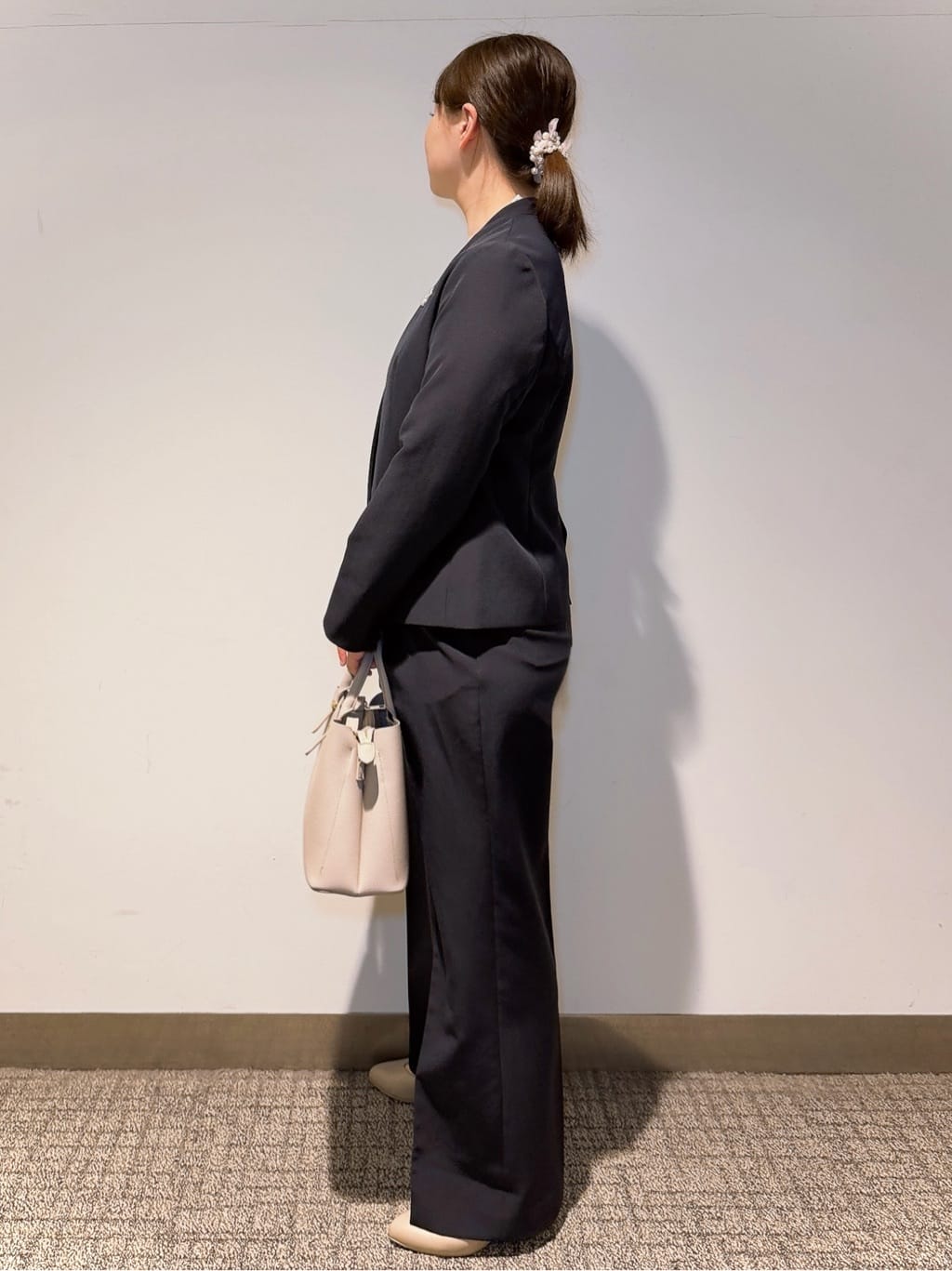 みーさんの「grove｜【マシンウォッシュ／防シワ/SS-3L】ストレッチワイドパンツ」を使ったコーディネート