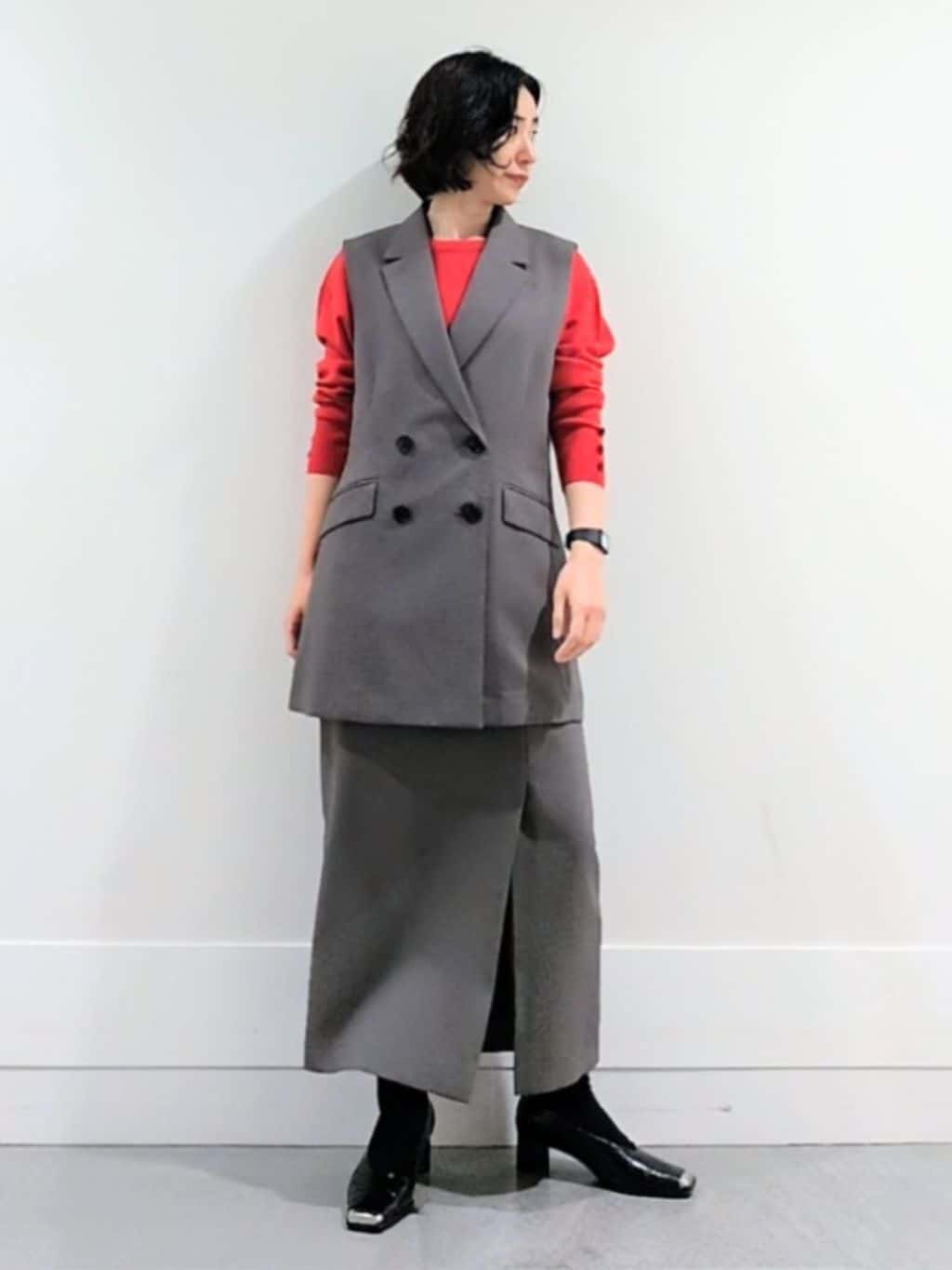 ミズタさんの「UNTITLED｜【アンサンブル可/洗える】ウールミラノリブニット」を使ったコーディネート