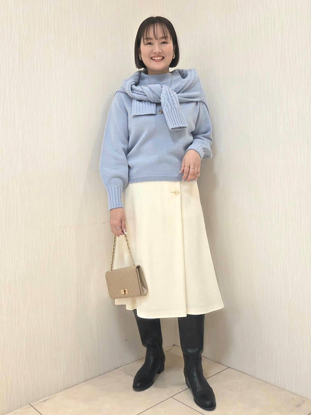 naokoさんの「UNTITLED｜【洗える】スポンディッシュ ボトルネックニット」を使ったコーディネート