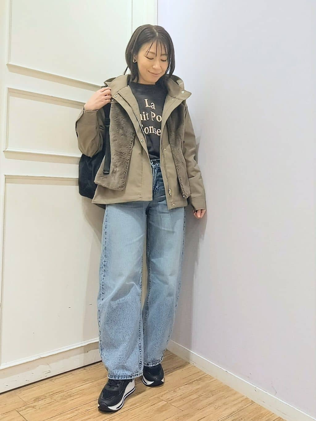 miomioさんの「SHOO･LA･RUE｜ヒールアップスニーカー」を使ったコーディネート