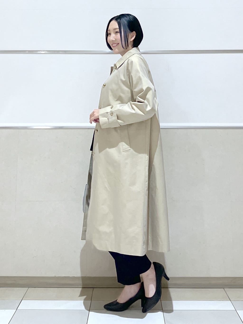 eriko さんの「Dessin｜シャンブレースプリングコート」を使ったコーディネート