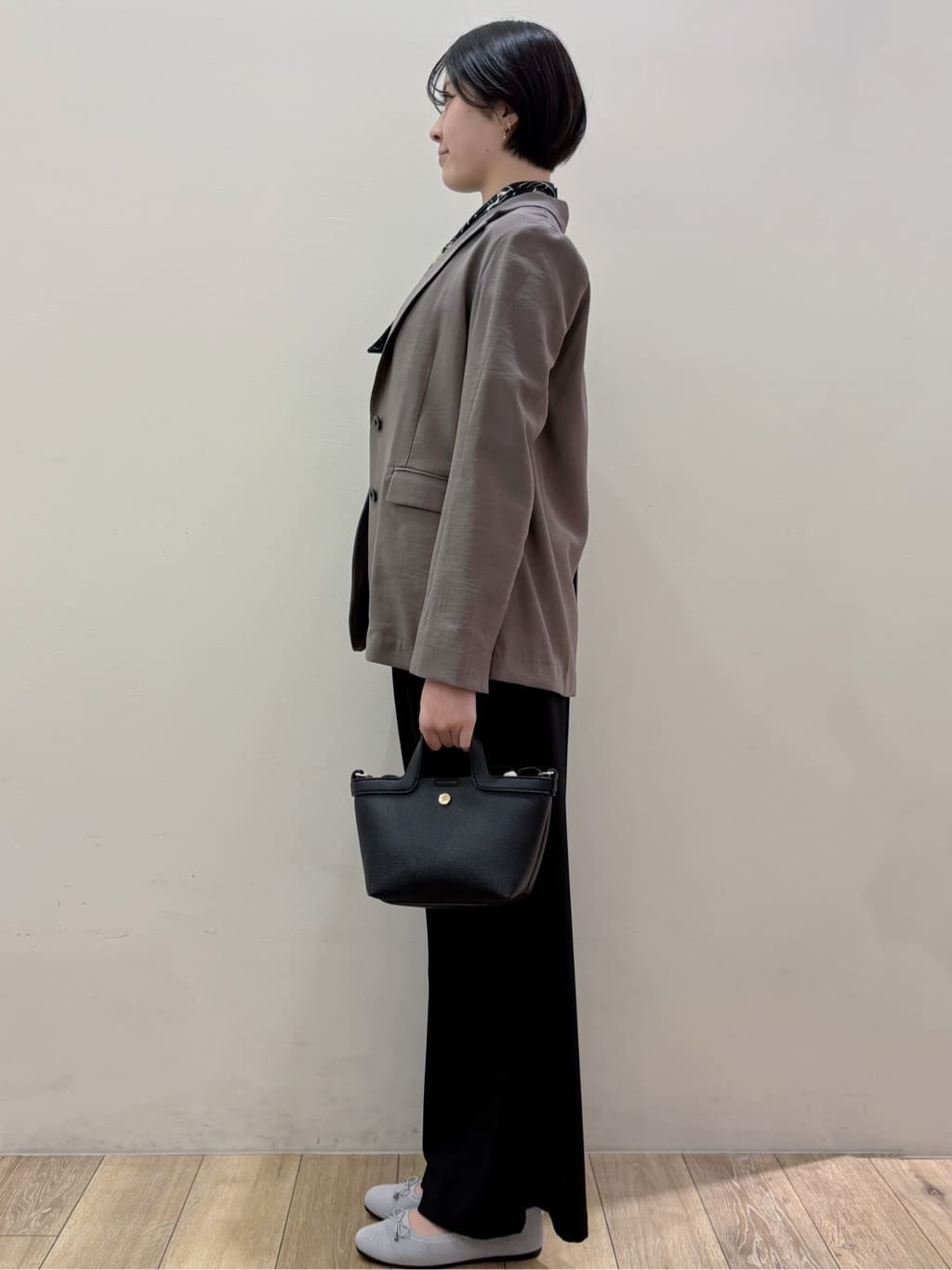 RINさんの「OPAQUE.CLIP｜ポロ衿シャツドッキングニット【洗濯機OK】」を使ったコーディネート