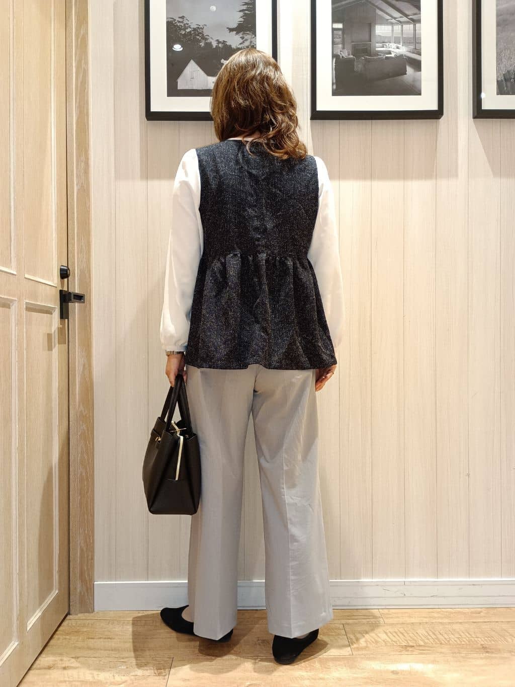 S☆mama さんの「SHOO･LA･RUE｜【洗濯機可/セットアップ可】サラっと軽やか ワイドストレートパンツ」を使ったコーディネート