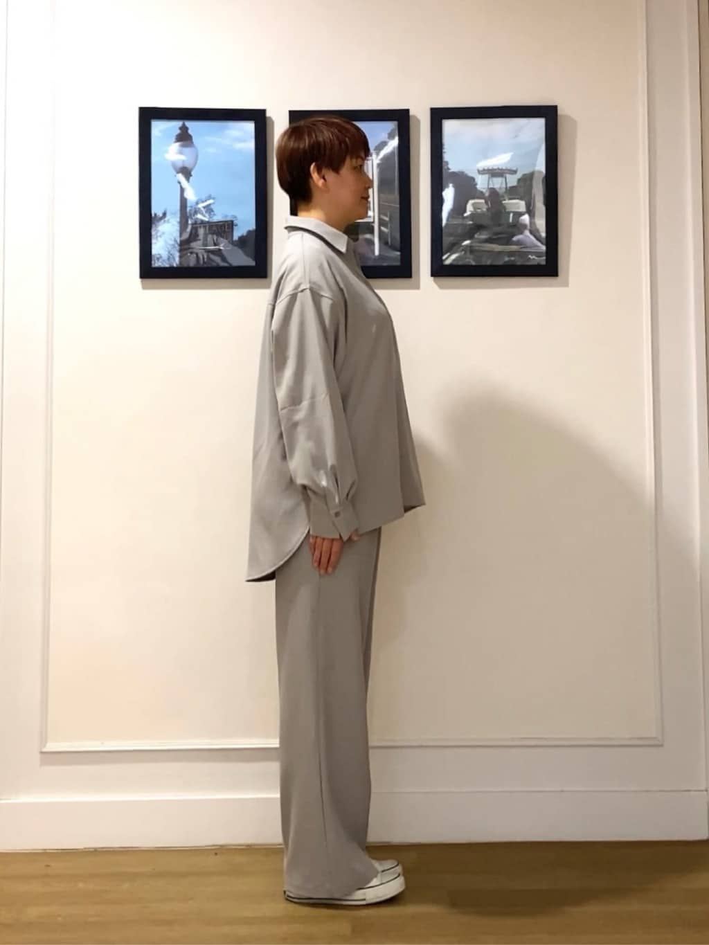 Hiroさんの「Dessin｜シャンブレースプリングコート」を使ったコーディネート