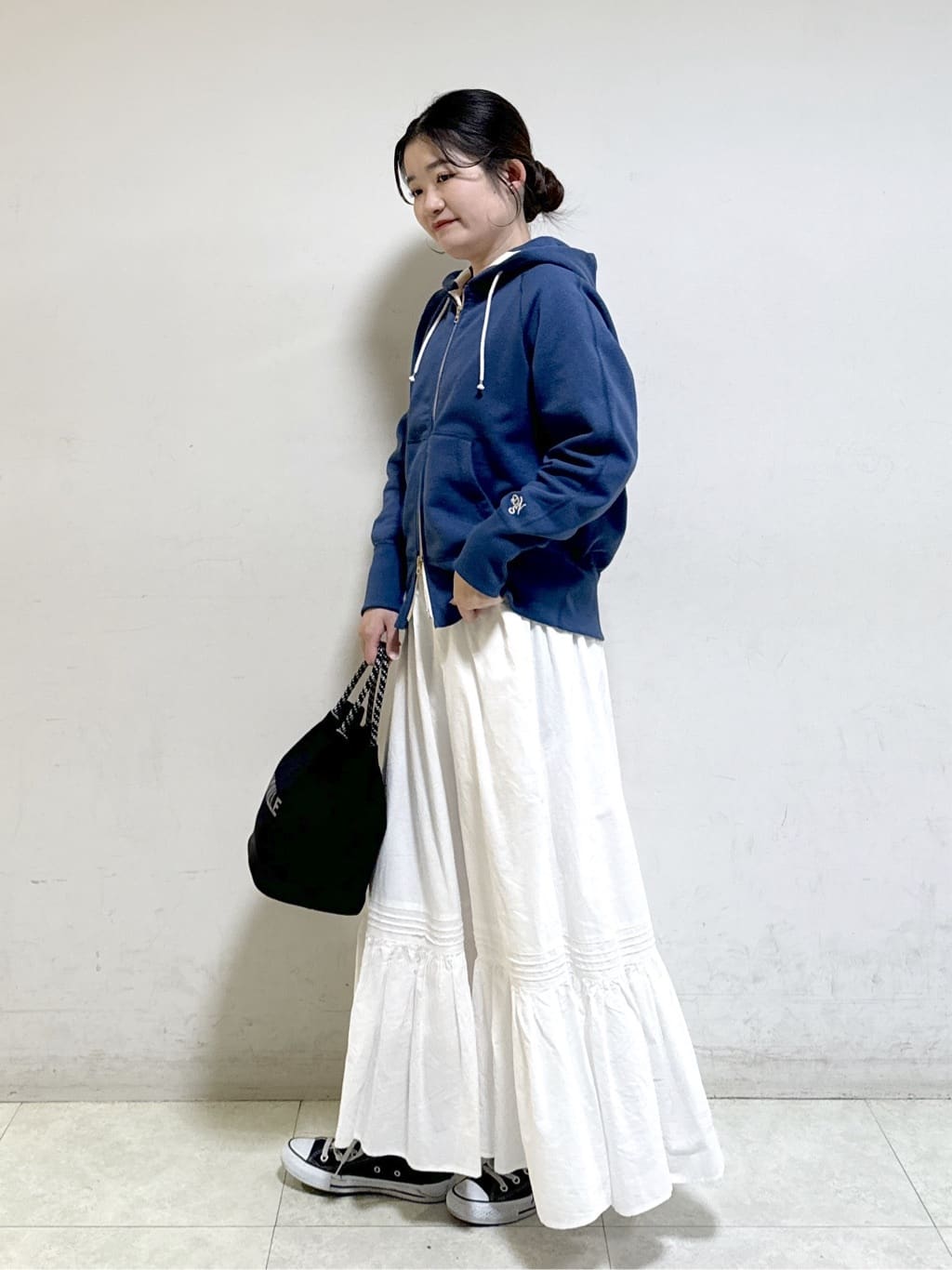 Harunaさんの「Dessin｜【ユニセックス/洗える】吊り裏毛フーデッドパーカー」を使ったコーディネート