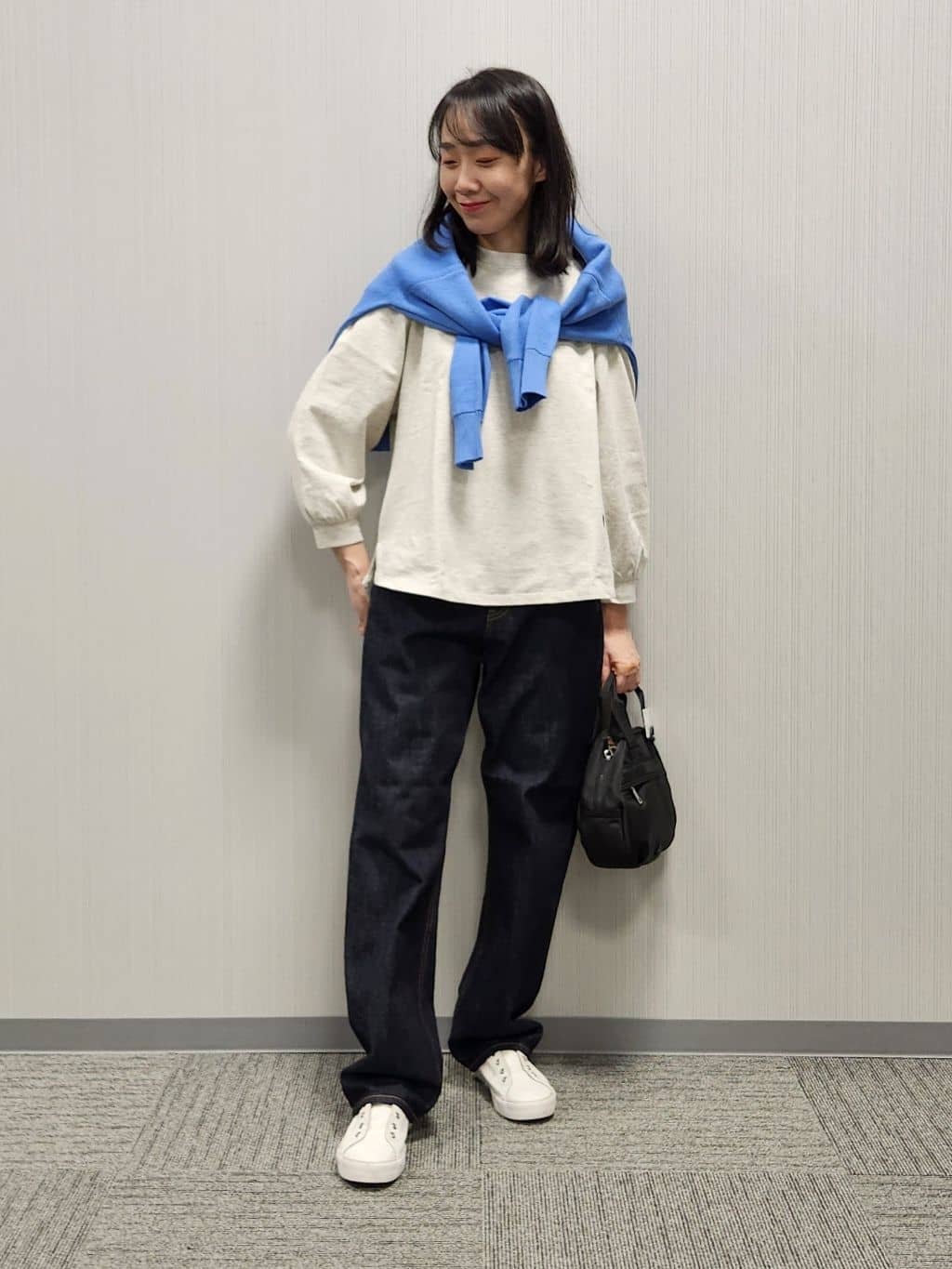 naraさんの「Dessin｜【360度可愛い・洗える】バックヘンリーカットソー」を使ったコーディネート