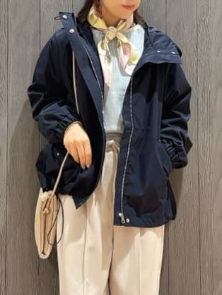 meiさんの「SHOO･LA･RUE｜【洗濯機可/S-LL/アンサンブル可】すっきりと好印象 配色クルーネックニット」を使ったコーディネート