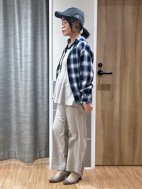 よっしーさんの「grove｜【カセット服】リネンライク ペプラムビスチェ」を使ったコーディネート