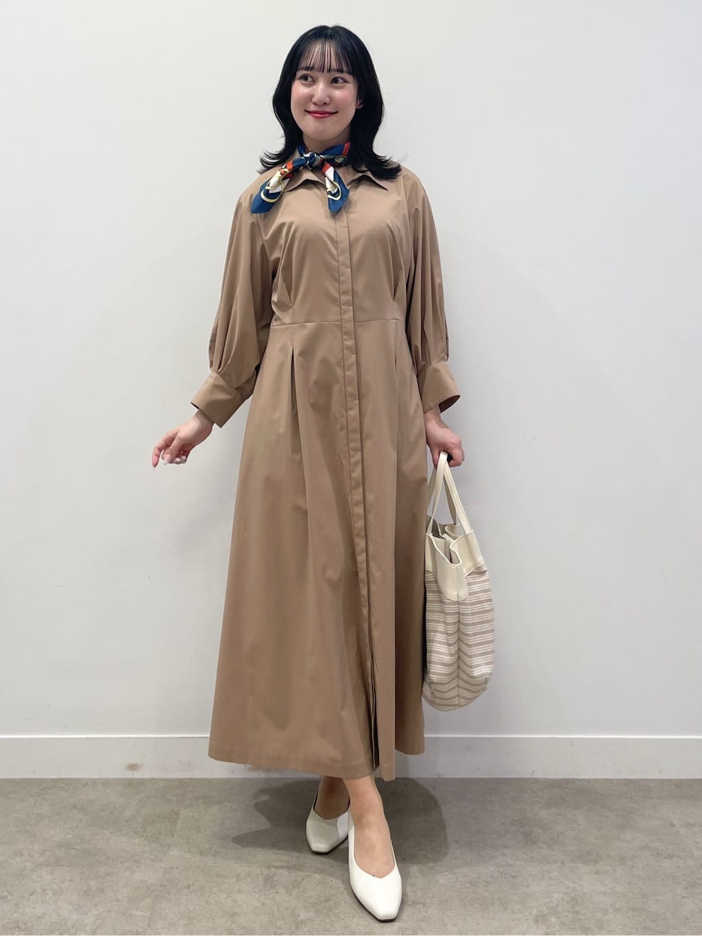 yukariさんの「Reflect｜タイプライターシャツロングワンピース」を使ったコーディネート