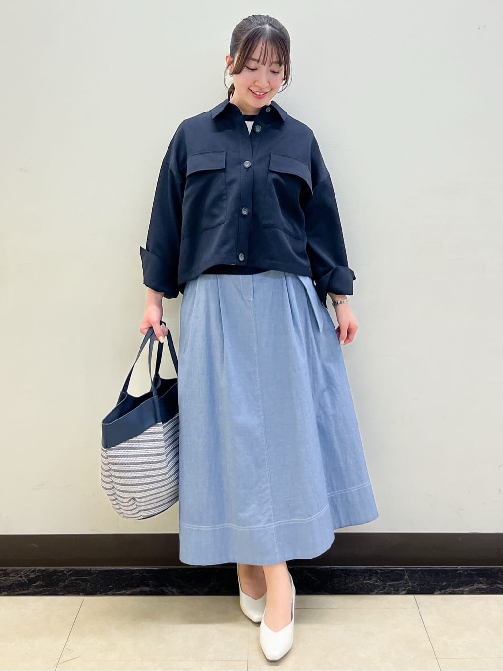 mikikoさんの「Reflect｜【アンサンブル可】バイカラーニット」を使ったコーディネート